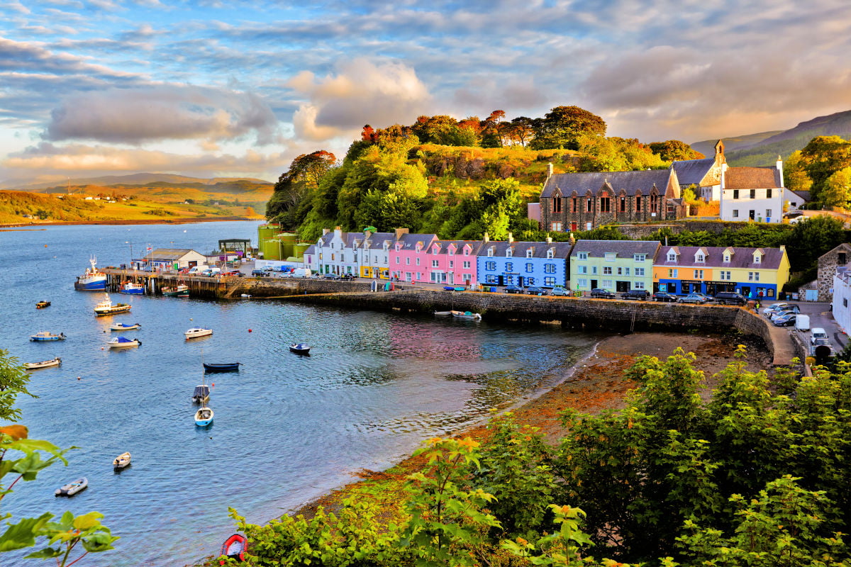 Colorful town in Scotland
