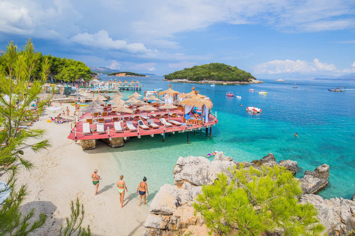 Panoramic View Of A Beach In Ksamil, Albania