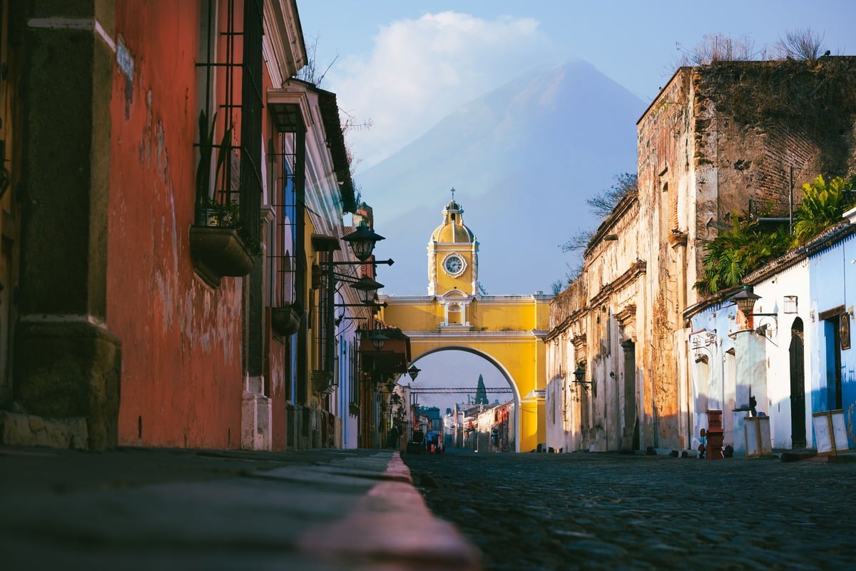 Picturesque Street In Antigua Guatemala
